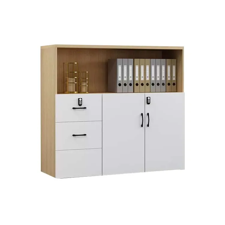 Office Low Cabinet, File Cabinet, Wooden Long Cabinet with Lock