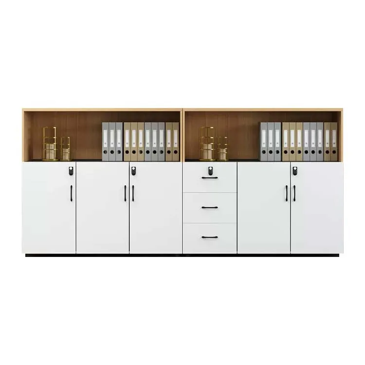 Office Low Cabinet, File Cabinet, Wooden Long Cabinet with Lock