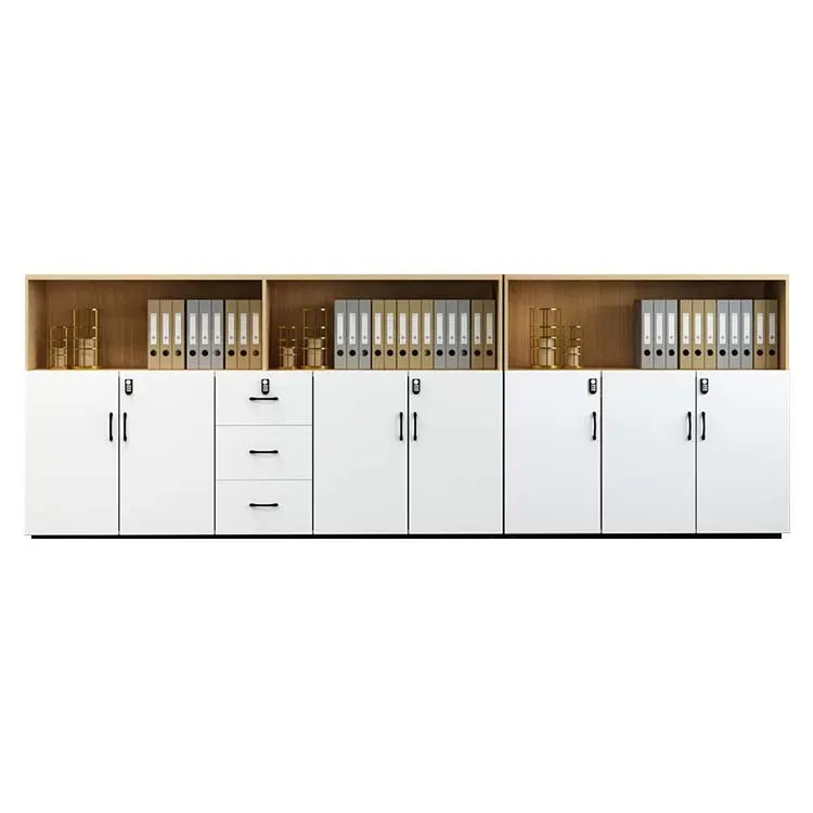 Office Low Cabinet, File Cabinet, Wooden Long Cabinet with Lock