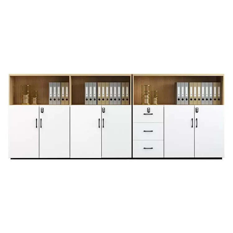 Office Low Cabinet, File Cabinet, Wooden Long Cabinet with Lock