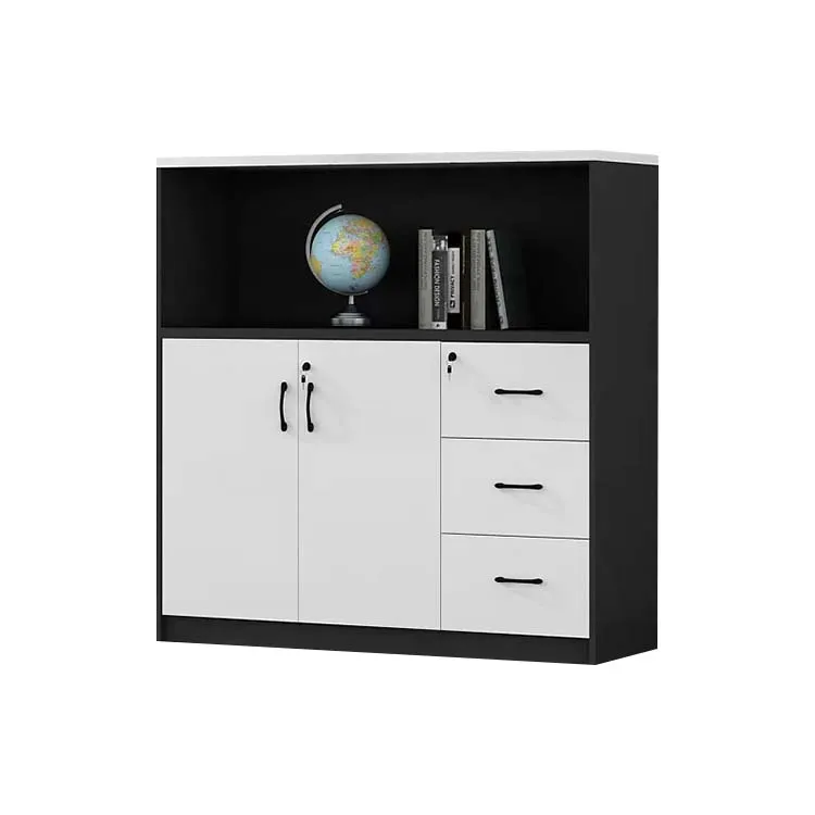 Office Low Cabinet, File Cabinet, Wooden Long Cabinet with Lock