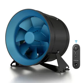 [OLDER model] TerraBloom 10" Inline Duct Fan with 6-Speed Wireless Remote Speed Controller, ECMF-250-R, 946 CFM, 126W