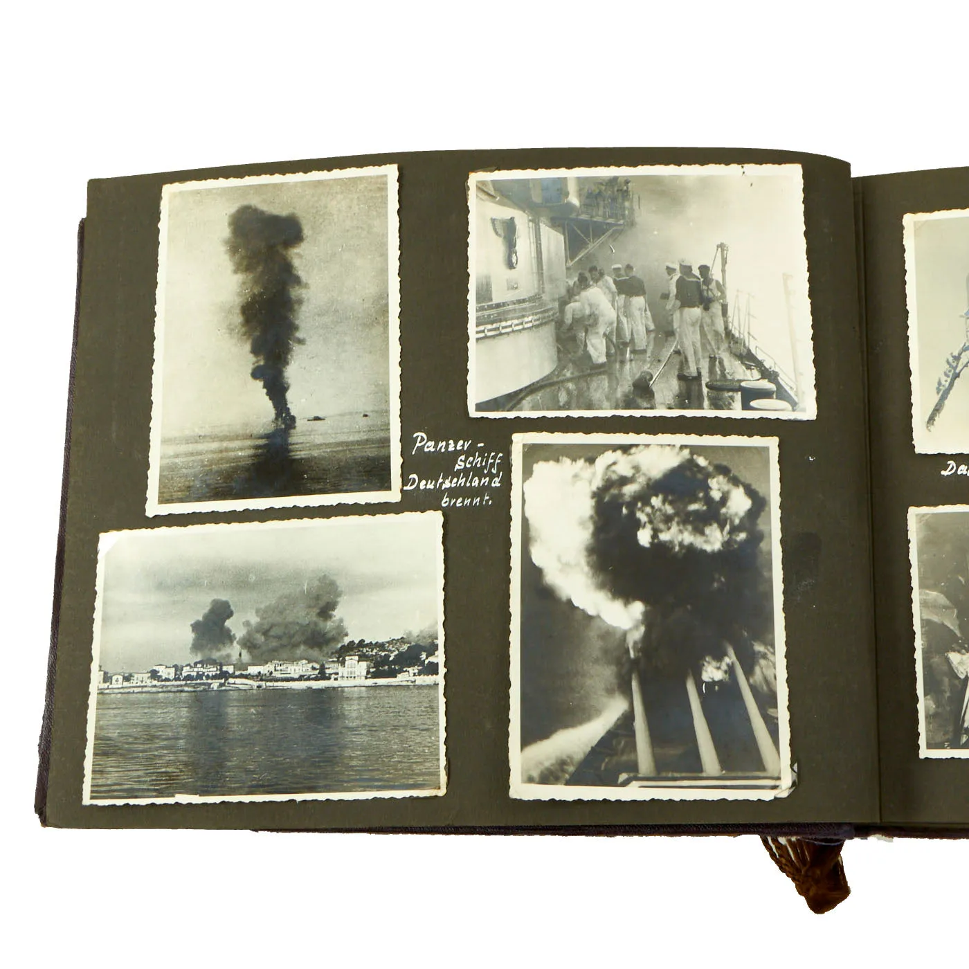 Original German WWII Kriegsmarine U-751 Photo Album Featuring Pictures of Grand Admiral Raeder - Over 222 Photos, Postcards and Newspaper Clippings