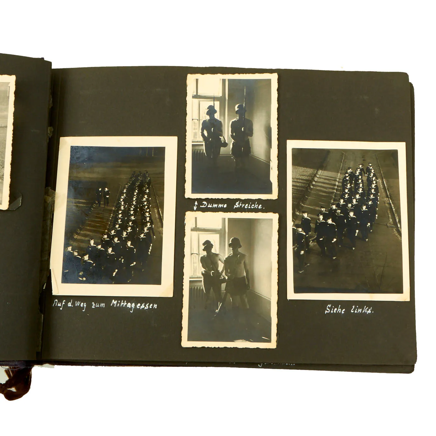 Original German WWII Kriegsmarine U-751 Photo Album Featuring Pictures of Grand Admiral Raeder - Over 222 Photos, Postcards and Newspaper Clippings