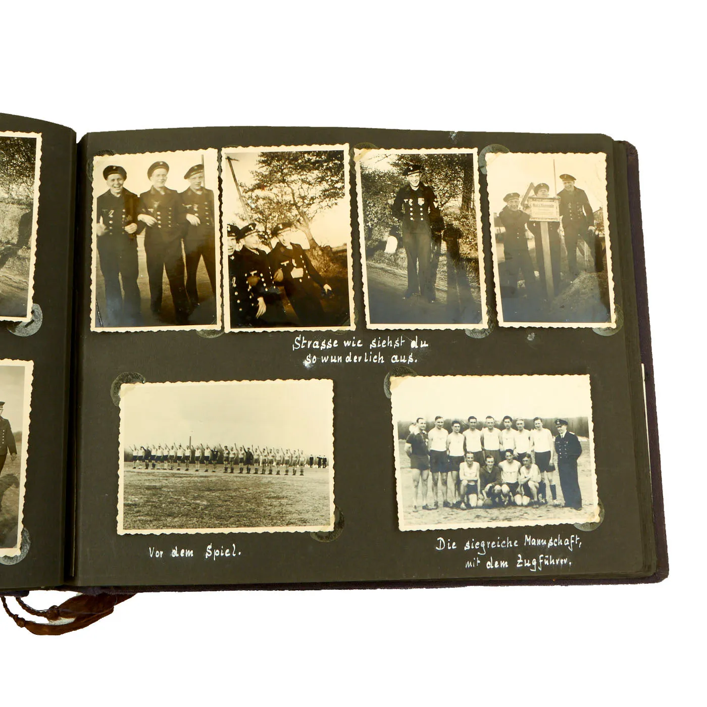 Original German WWII Kriegsmarine U-751 Photo Album Featuring Pictures of Grand Admiral Raeder - Over 222 Photos, Postcards and Newspaper Clippings