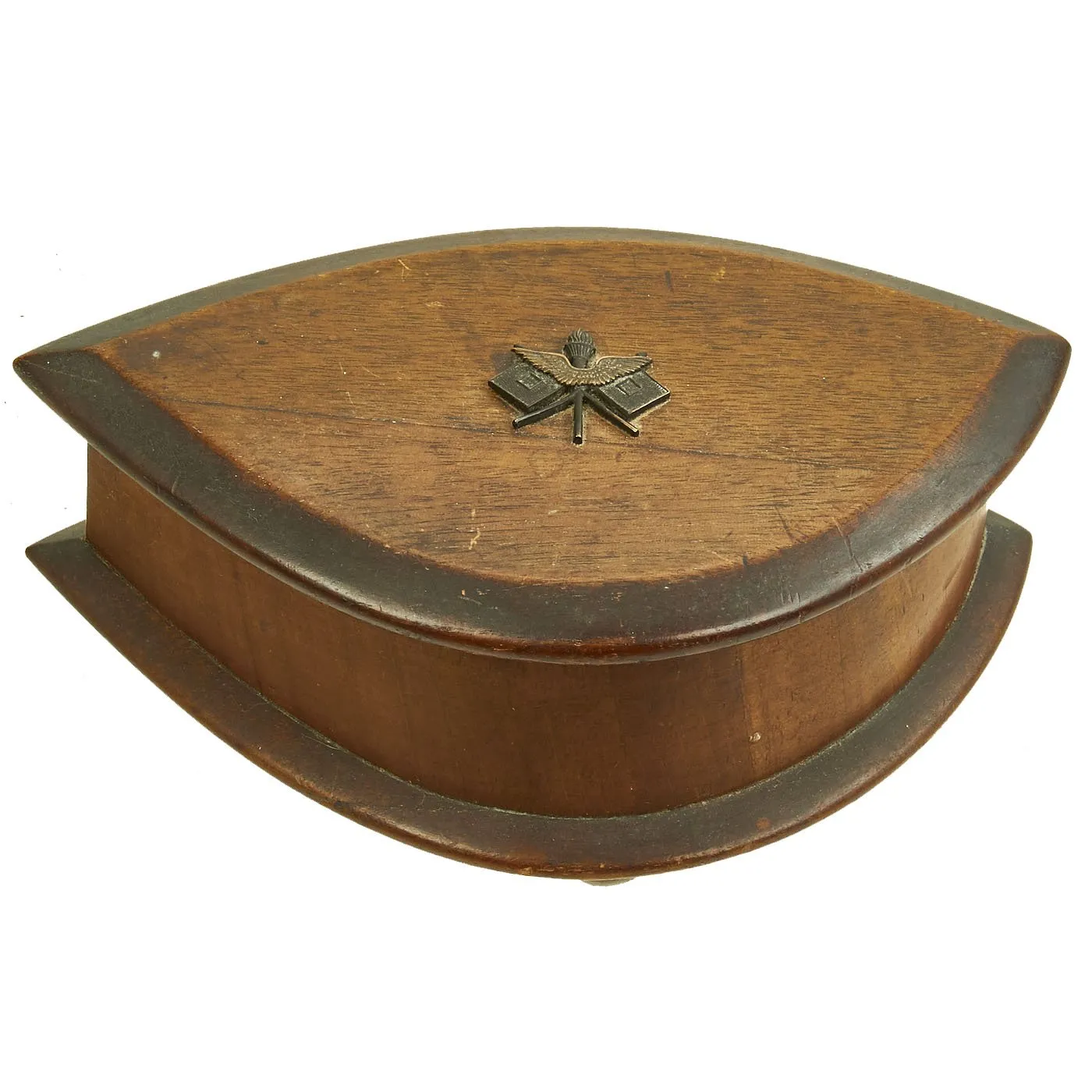 Original U.S. WWI Signal Corps Aviation Section Jewelry Box made from Wooden Propeller