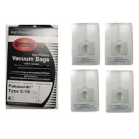 PANASONIC,C-18,4PK, PAPER BAGS-ALLERGEN,CANISTER