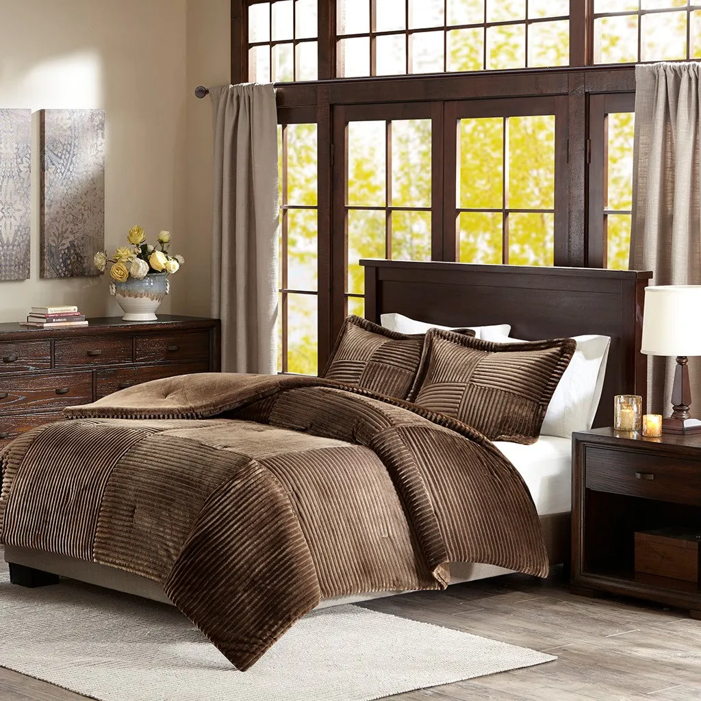 Parker Corduroy Plush Comforter Mini Set by Madison Park