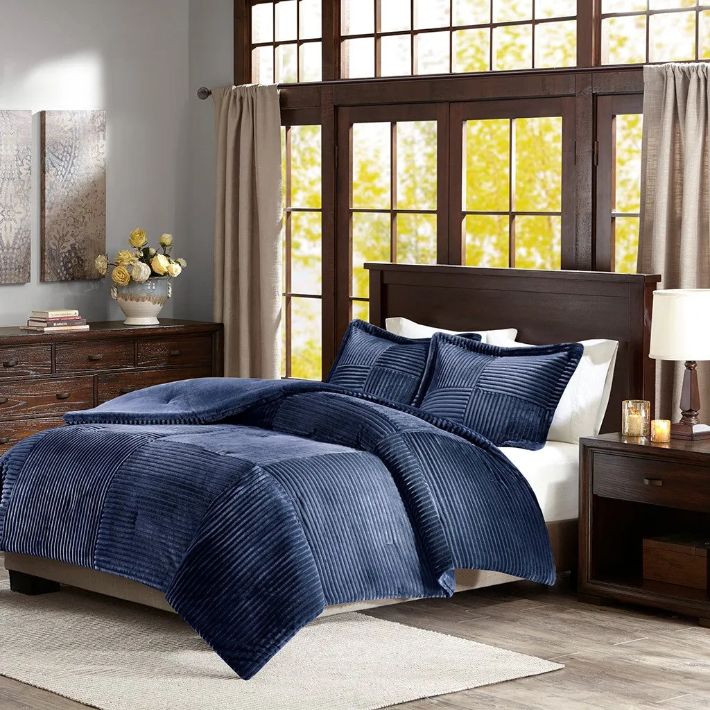 Parker Corduroy Plush Comforter Mini Set by Madison Park