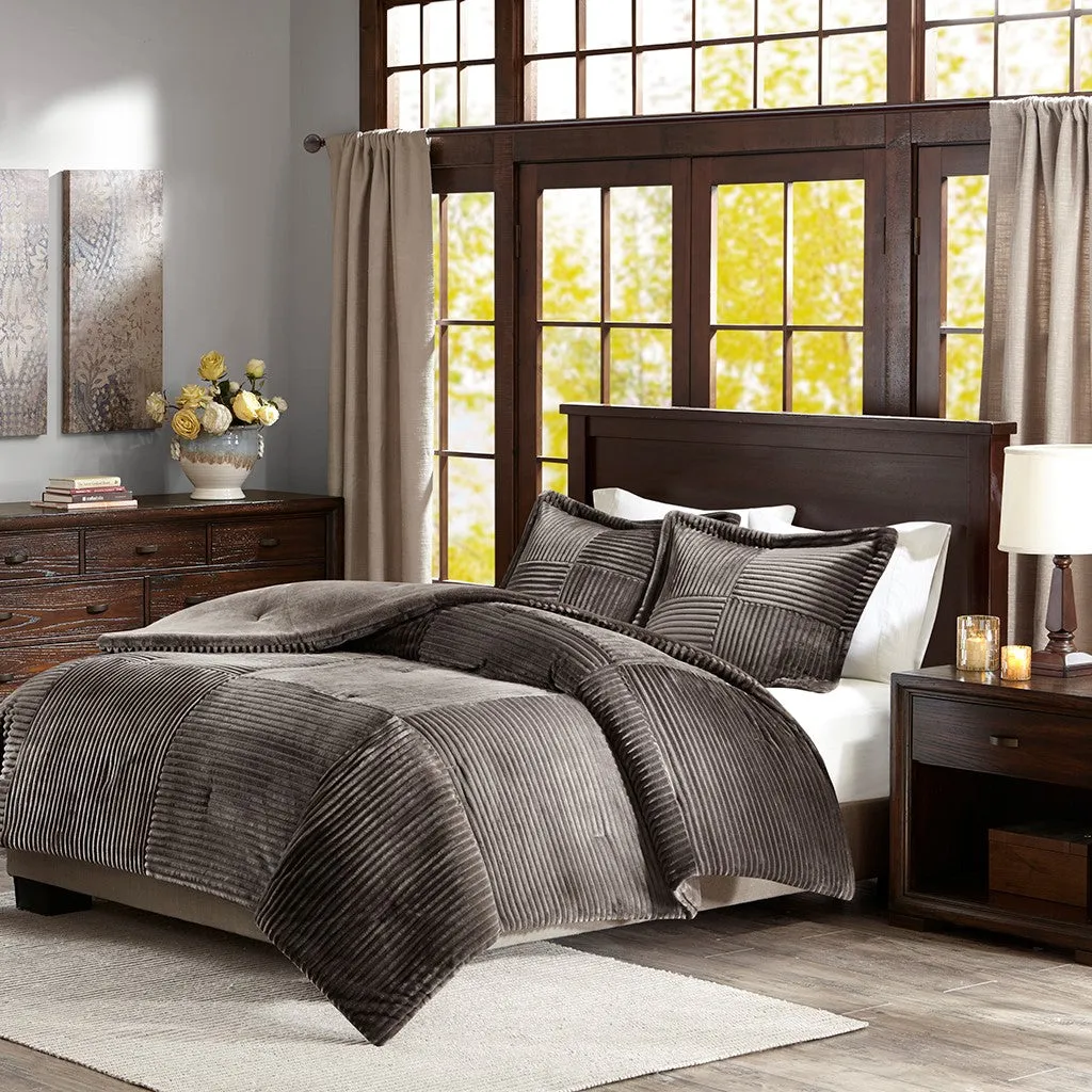 Parker Corduroy Plush Comforter Mini Set by Madison Park