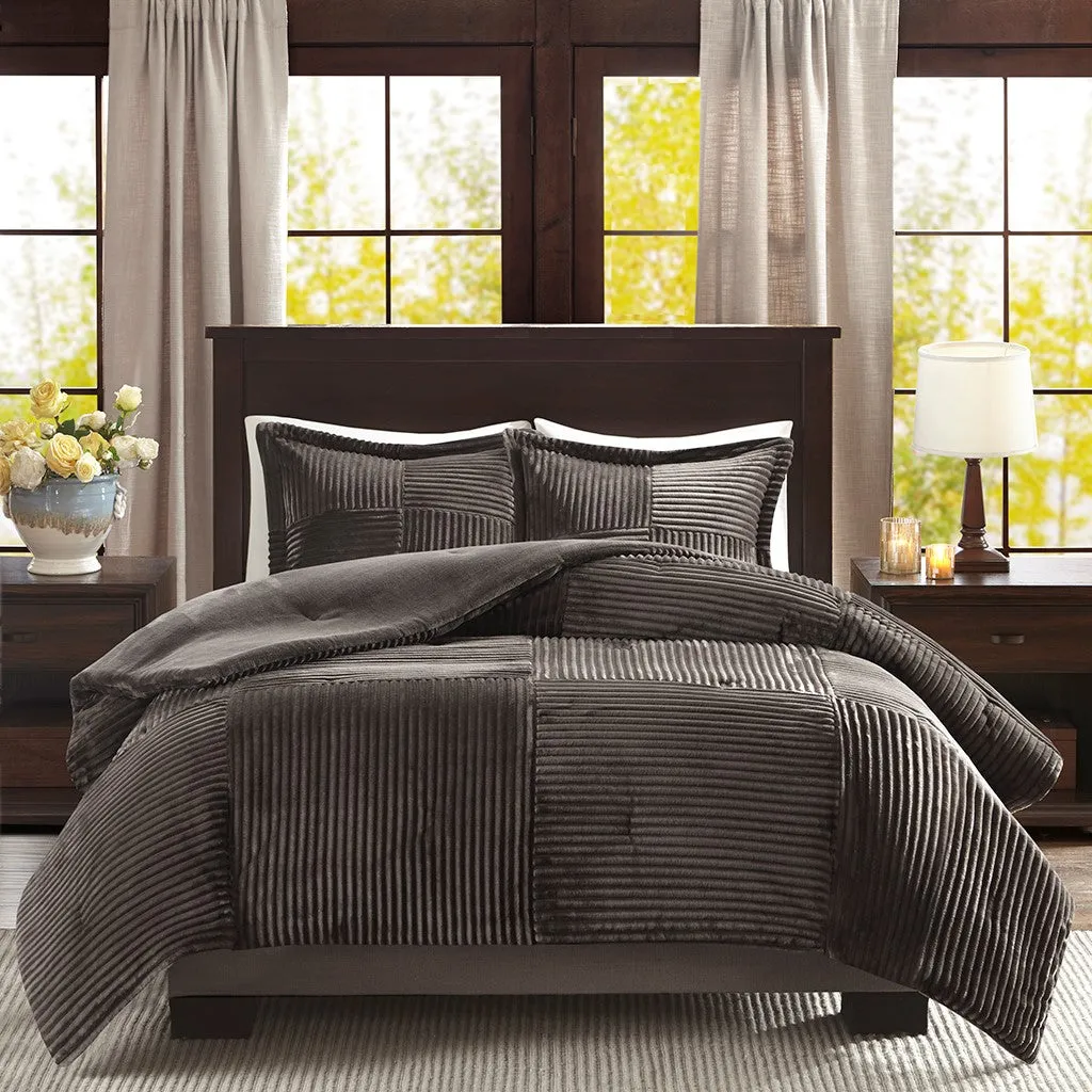 Parker Corduroy Plush Comforter Mini Set by Madison Park