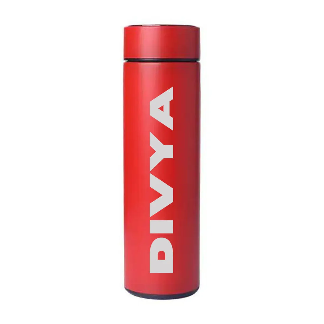 Personalised Thermos Flask for Tea Coffee with Temperature Display- Red