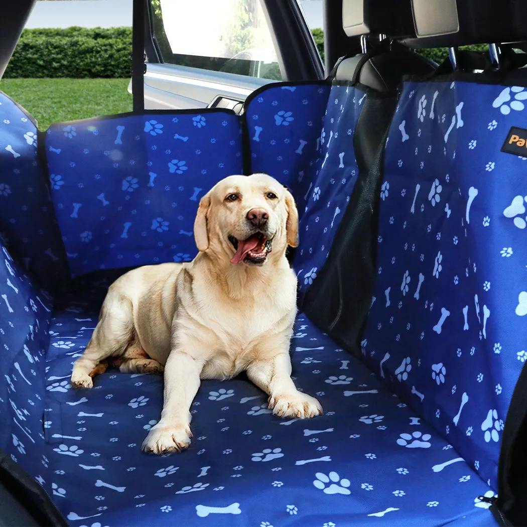 Pet Back Car Seat Cover Hammock Nonslip Dog Puppy Cat Waterproof Rear Blue - Blue