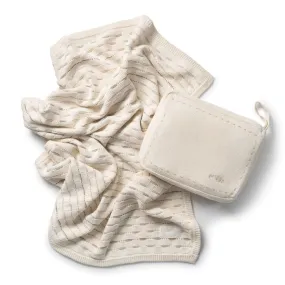 Petite Belle Weave Knit Blanket and Pouch set