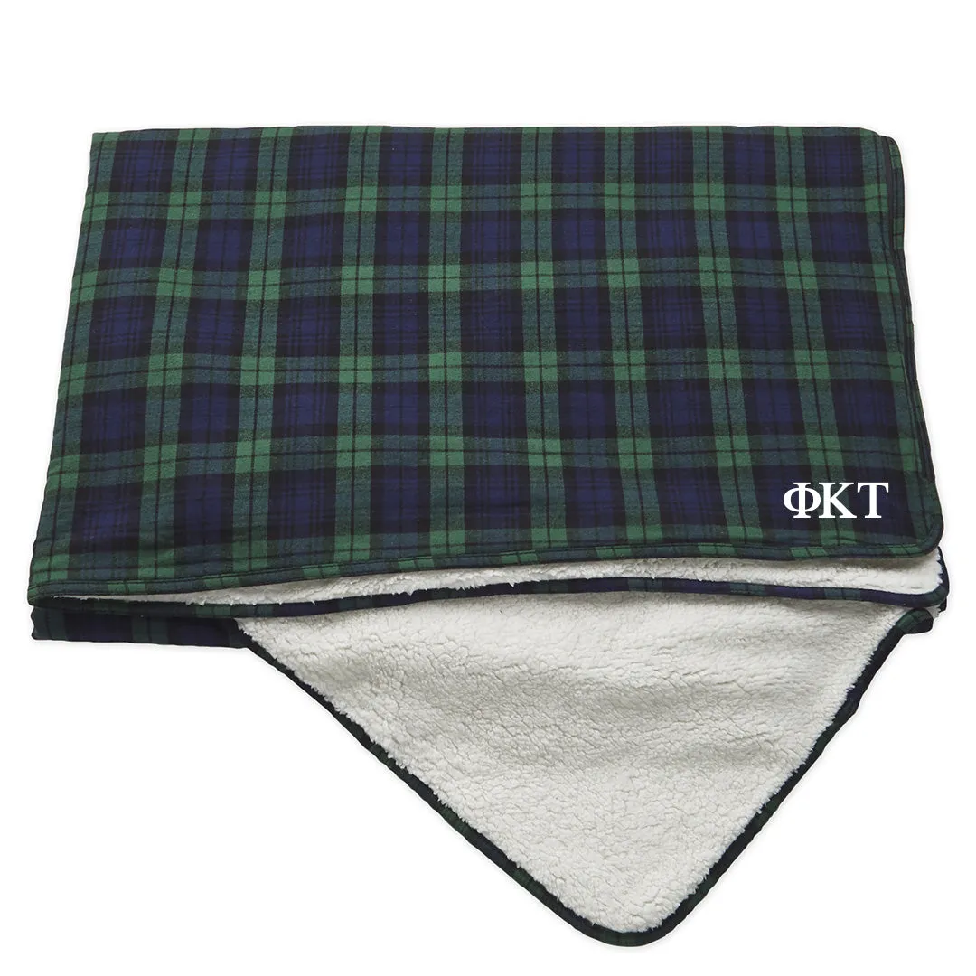 Phi Tau Flannel Throw Blanket