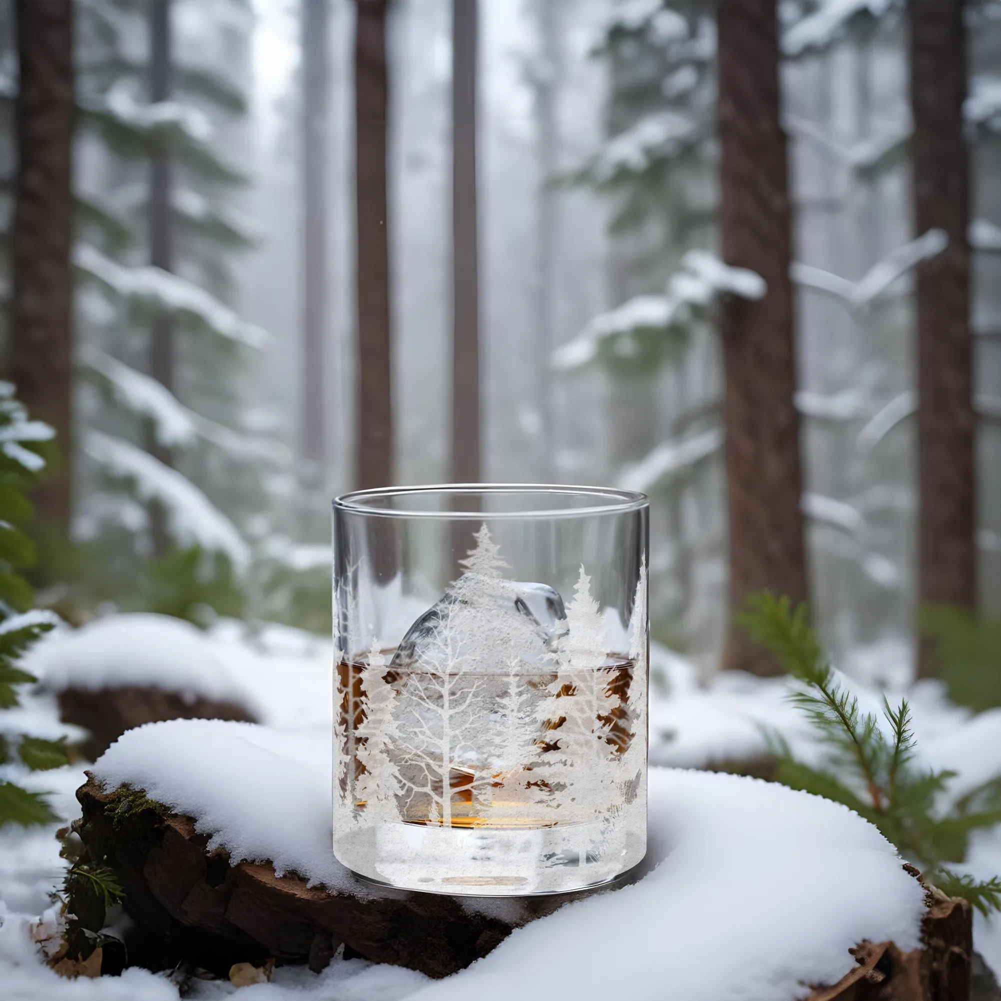 PINE FOREST Whiskey Glass by Lumengrave