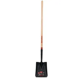 Razor-Back Square Point Shovel wit Tab Socket & Forward Turned Step Wood Handle