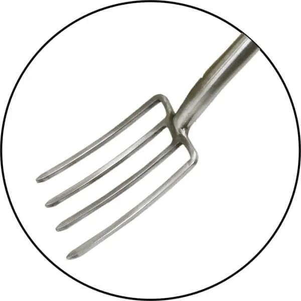 Rolson 82636 Stainless Steel Border Fork Wooden Handle