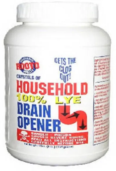 Rooto 1030 1 LB Container Of No. 4 100% Lye Crystal Household Drain Opener - Quantity of 10