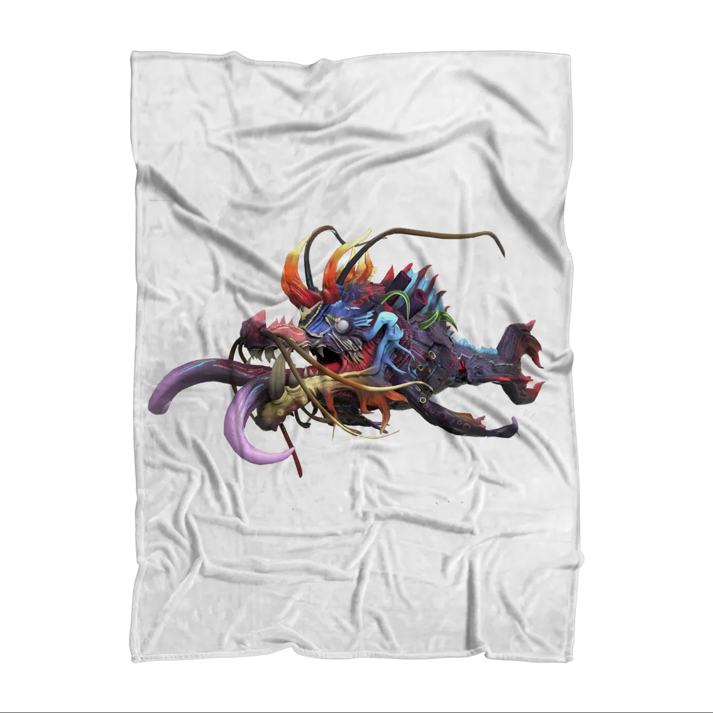 Ryuuk the Fish Dragon God Sublimation Throw Blanket