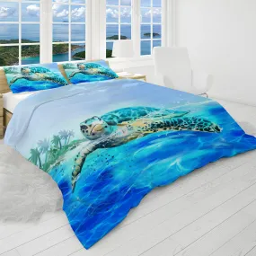 Sea Turtle Life Reversible Bedcover Set