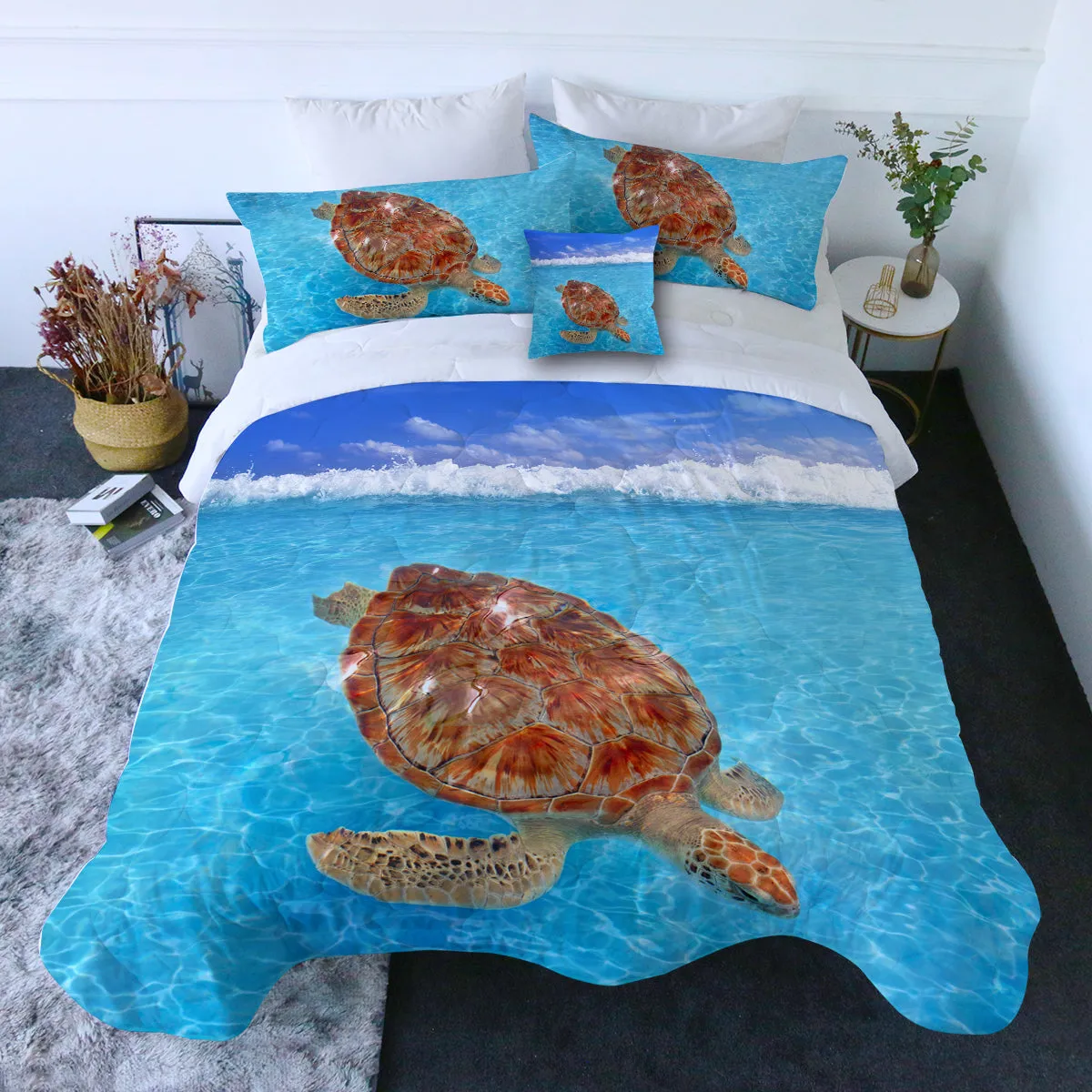 Sea Turtle Quilt Set