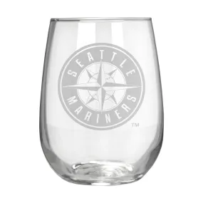 Seattle Mariners 17 oz. Stemless Wine Glass