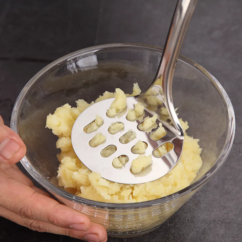 Stainless steel mashed potato press