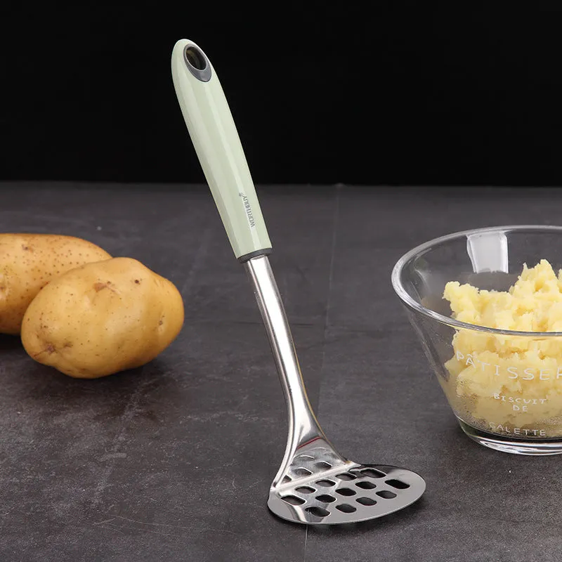 Stainless steel mashed potato press