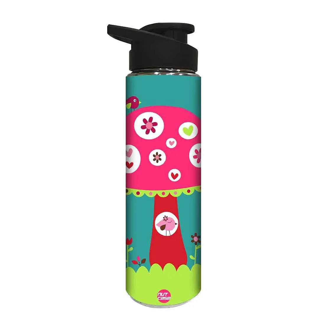 Stainless Steel Sipper Bottle -  Pink Mushroom