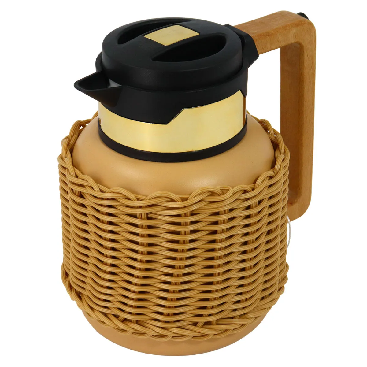 Stainless Steel Vacuum Flask With Wooden Handle