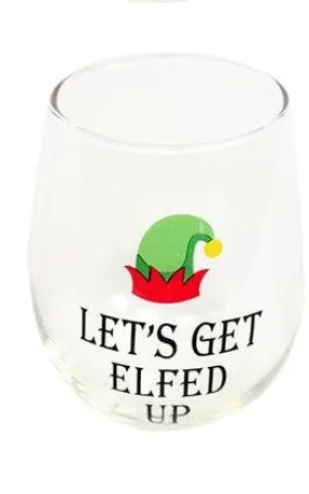 Stemless Wine Glass Let's Get Elfed Up