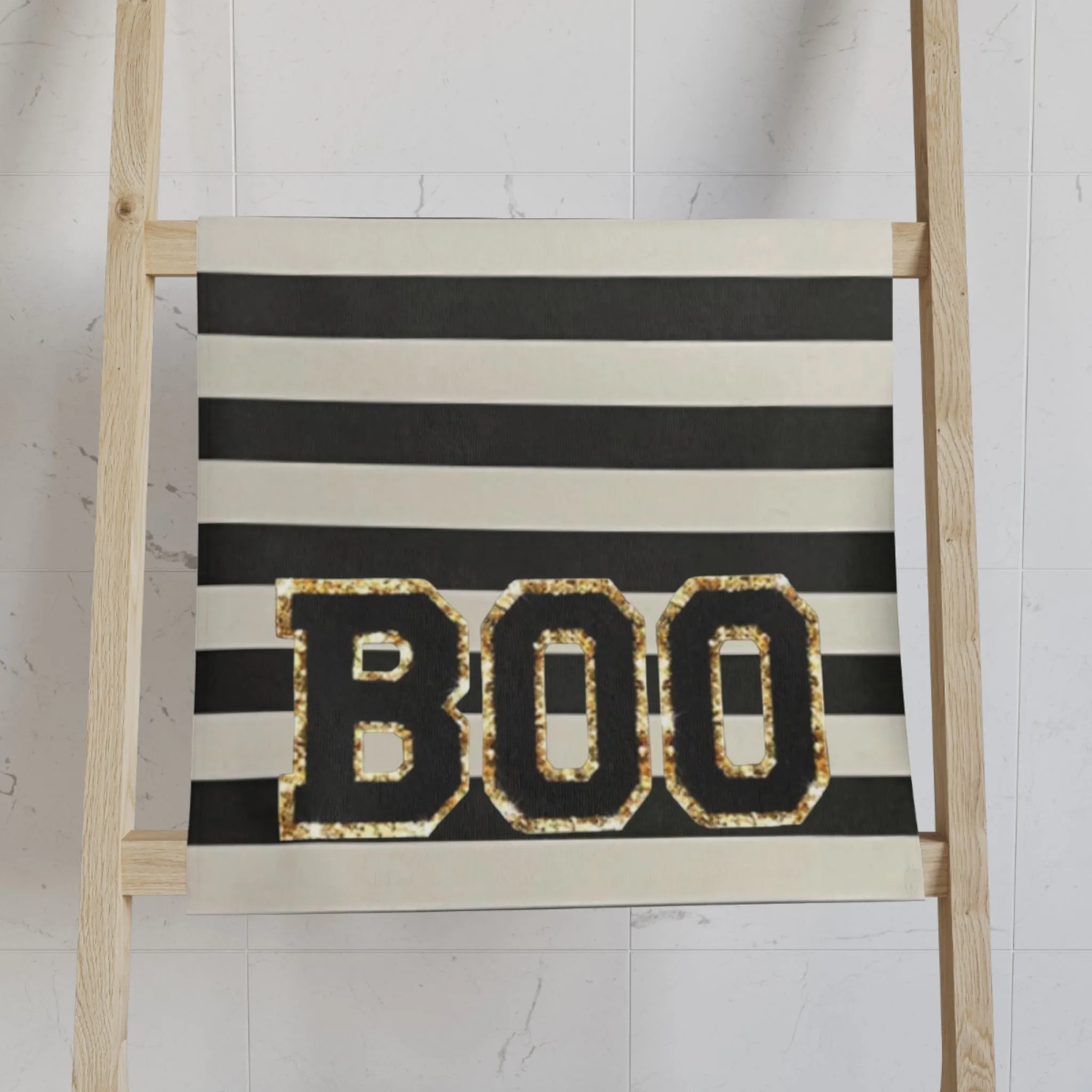 Striped Boo Hand Towel