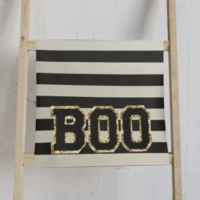 Striped Boo Hand Towel