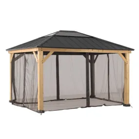 SUNJOY Replacement Mosquito Netting for 13 ft. × 15 ft. Wood-Framed Gazebos