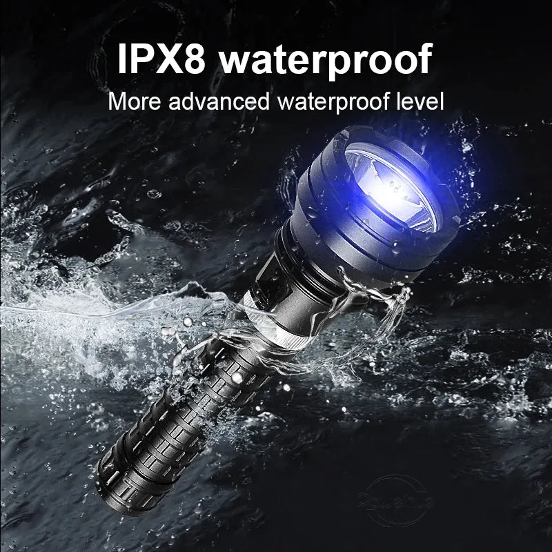 Super Bright XHP160 Diving Flashlight Led Rechargeable 800M Underwater Lamp IPX8 Waterproof Professional Scuba Diving Lantern