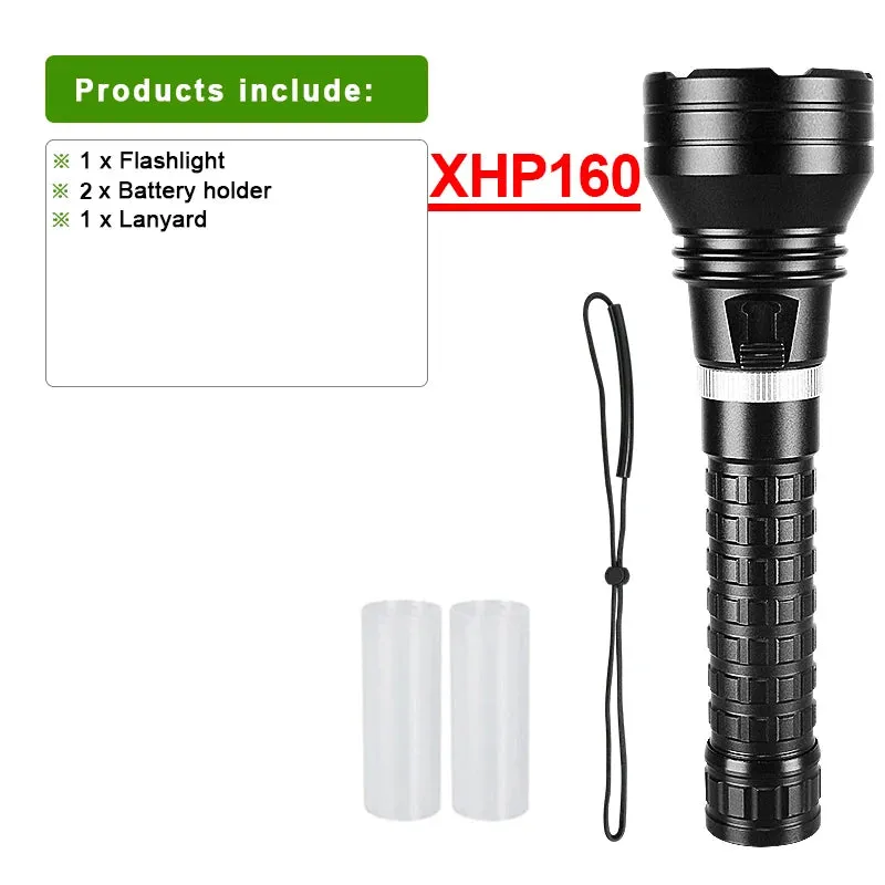 Super Bright XHP160 Diving Flashlight Led Rechargeable 800M Underwater Lamp IPX8 Waterproof Professional Scuba Diving Lantern