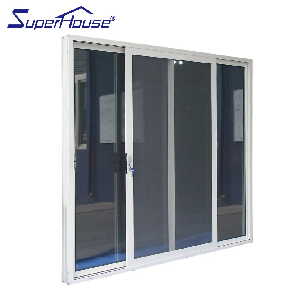 Superhouse China supplier balcony sliding glass door with mosquito net