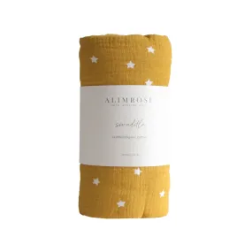 Swaddle Muslin starry Night Butterscotch