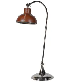 Tall Leather Desk Lamp - 72cm REDUCED