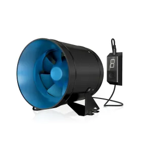 TerraBloom 8" EC Inline Duct Fan with Variable Speed Controller, ECMF-200, 569 CFM, 74W