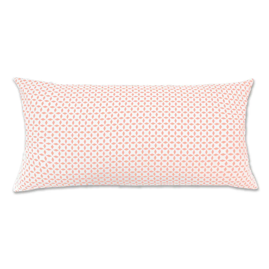 The Coral Morning Glory Throw Pillow