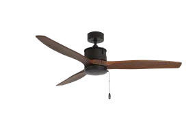 Torque 3 Blade Ceiling Fan with Wood Blades, 52", Bronze