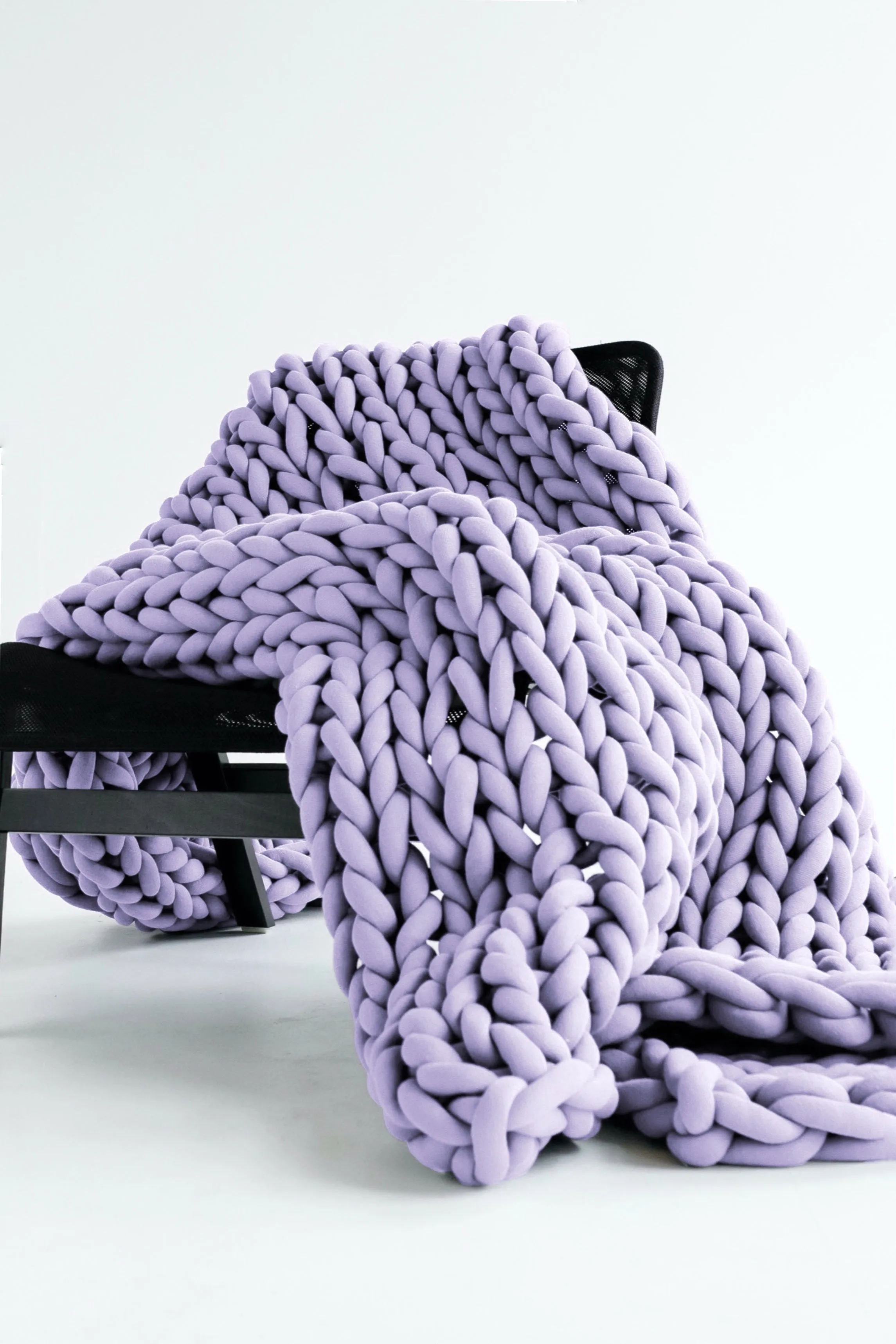 Tube yarn blanket, bed accent blanket 40”x80” (100x200 cm)