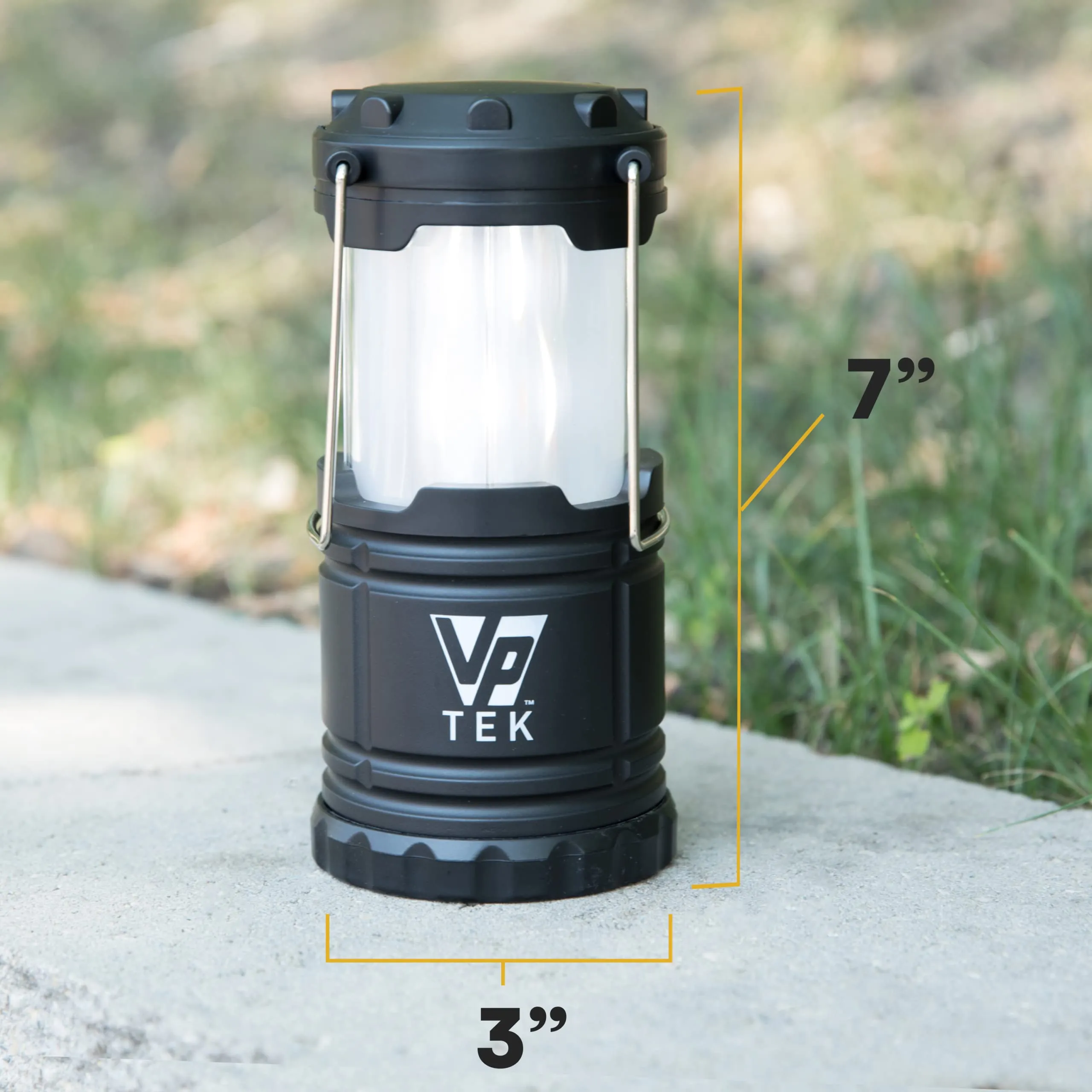 Vp Tek Dual Function Collapsible Led Camping Lanterns With Flickering Flame Light And