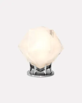 Welles White Glass and Nickel Desk Lamp