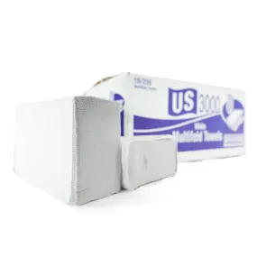 White Multifold Hand Towels, 100% Recycled (4000/cs)