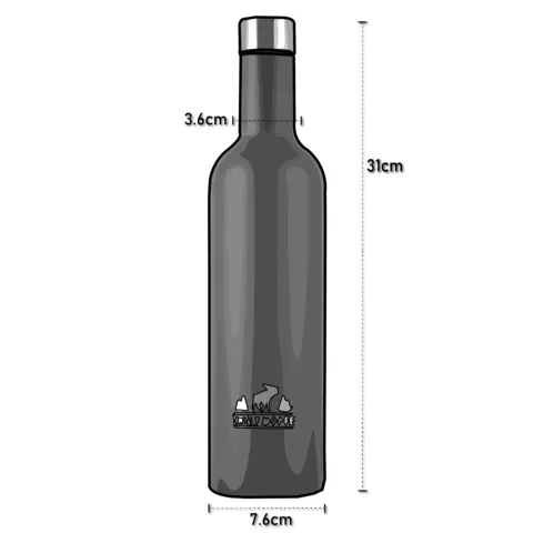 Wine Bottle - Chilly Moose Wellington Bottle, Canoe Red or Rose Gold, 25 oz, DWWLCR25 / DWWLRG25