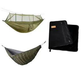 Winter Hammock Underquilt Bundle w/ Trona Trekpak Heating Pad