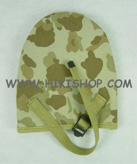 WWII USMC Camo M1910 T-Handle Shovel Carrier Brown